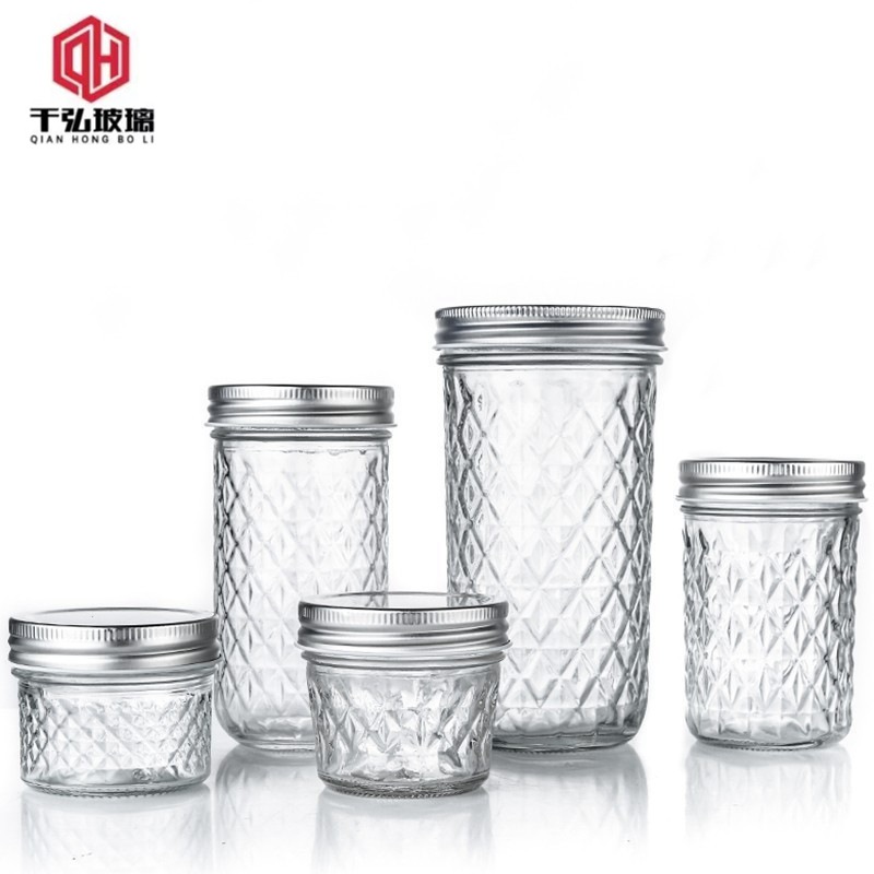 不同规格储物罐鱼子酱瓶存储果酱罐干果香料瓶多用途梅森罐现货