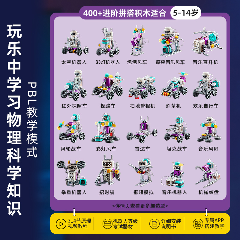 儿童科学实验套装小学生电路积木物理科技手工制作益智男孩子玩具|undefined