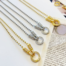 新品佛牌项链莲花款不掉色泰国高档佛牌链批发帅气圆珠钛钢轻奢