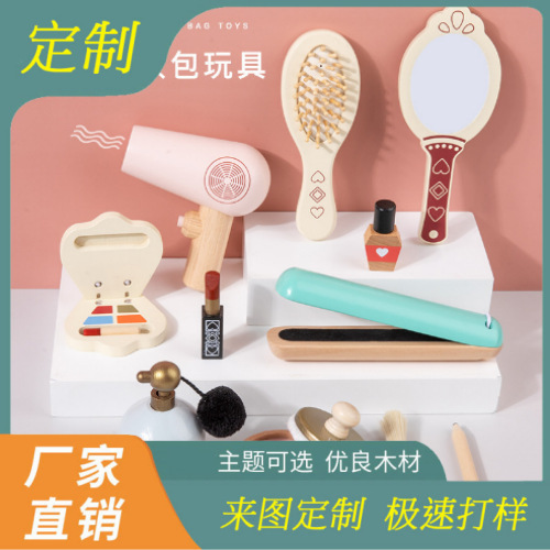 Caja de medicina de simulación de casa de juegos de madera para niños, traje de juguete para médico, niña, enfermera, juguete, bebé personalizado al por mayor