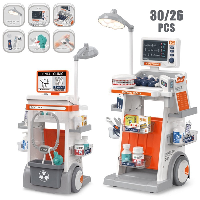 Simulación térmica transfronteriza Niños de lujo Casa de juegos Doctor Juguete Hospital Estación médica Accesorios de estetoscopio para bebés