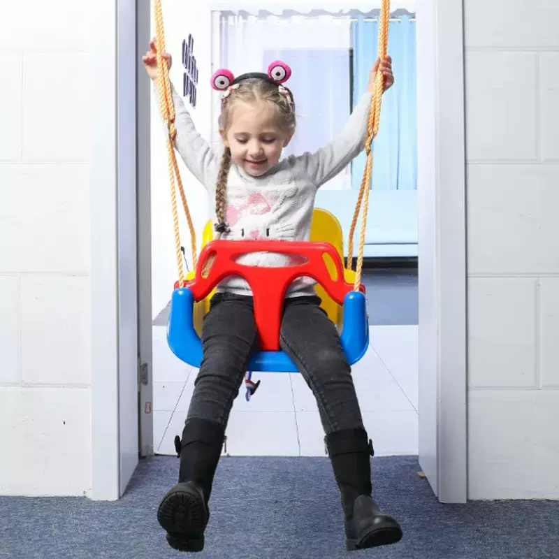 儿童户外秋千座椅婴儿玩具秋千游乐场高背秋千套装用于室内外花园