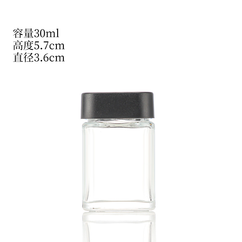 30ml; transparente; vidrio