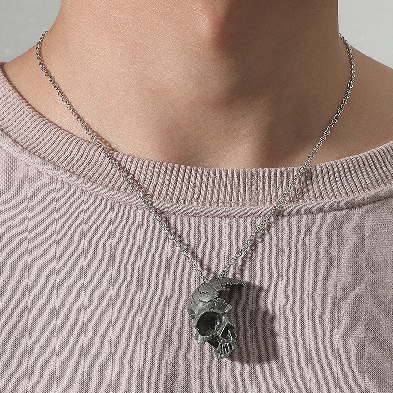 Retro Style Retro Geometric Alloy Titanium Steel Halloween Men'S Necklace