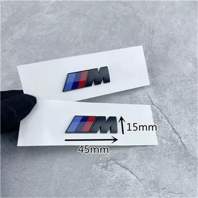 Car logo: 7 Series, BMW 3 Series M kit - standard-a-pair-of-matte-black-m-logo-small-sizes