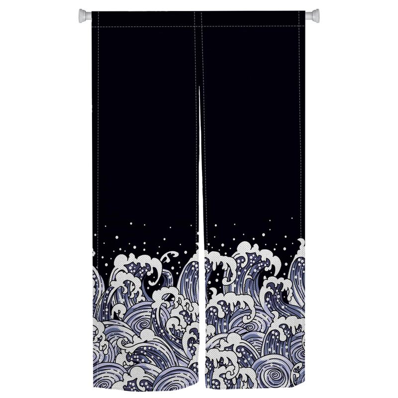 Cross-Border Foreign Trade Japanese-Style Wave Curtain, Bedroom Partition Curtain, Hanging Curtain, Kitchen Half Curtain, Feng Shui Curtain, Decorative Wind-Blocking Curtain Cross-Border Foreign Trade Japanese-Style Wave Curtain, Bedroom Partition Curtain, Hanging Curtain, Kitchen Half Curtain, Feng Shui Curtain, Decorative Wind-Blocking Curtain