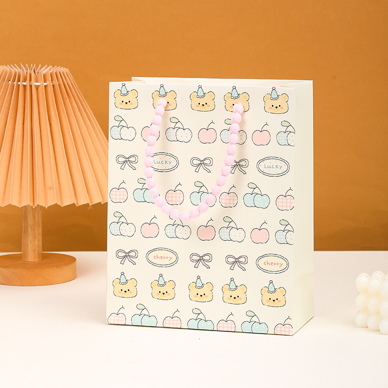 Nuevas bolsas de regalo exquisitas con diseño de animales de dibujos animados en relieve con cuerda de burbujas, directamente del fabricante, para el Día de la Mujer y San Valentín.