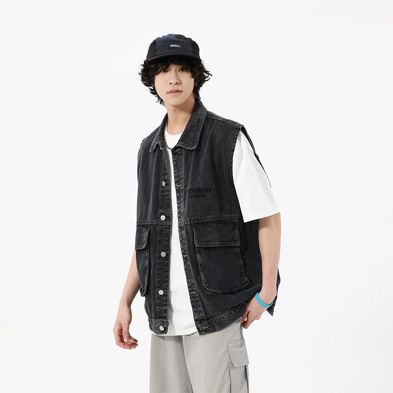 Autumn denim vest, Japanese jacket