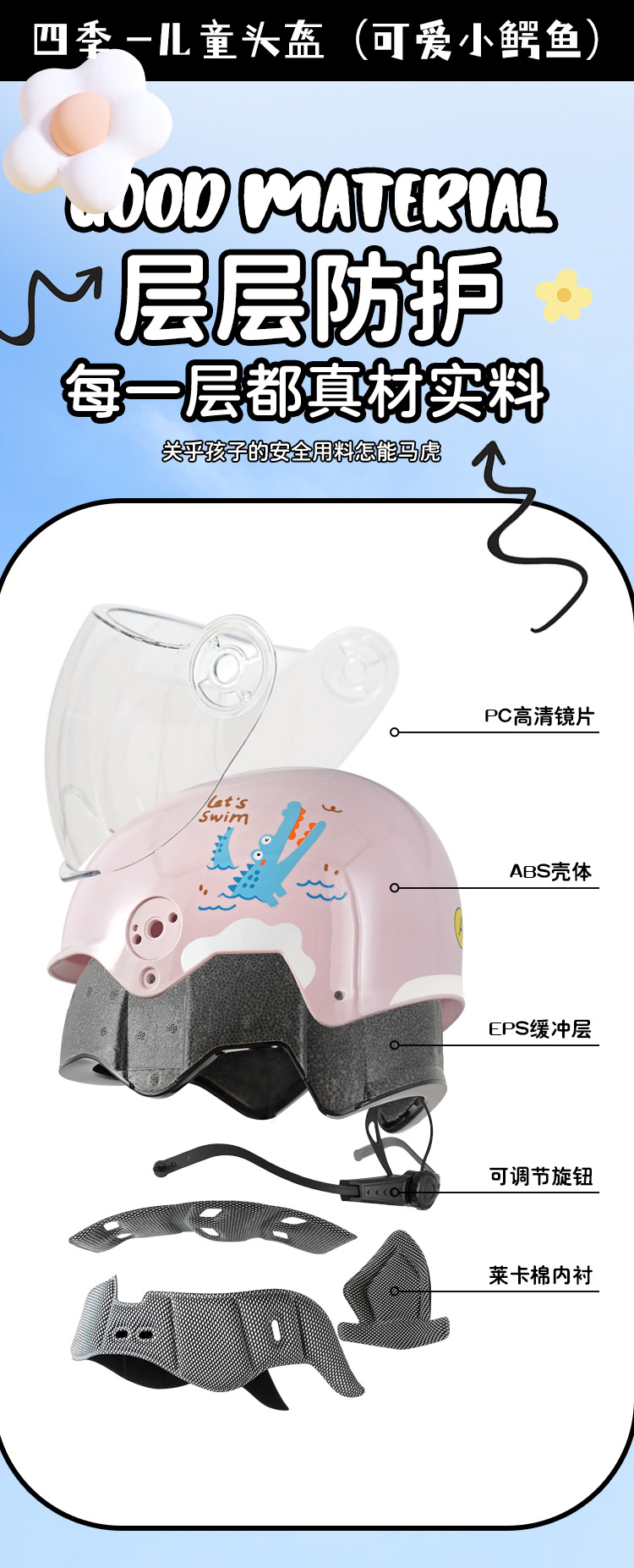 New national standard 3C certification children's helmet boys summer baby girls electric motorcycle kids safety half helmet