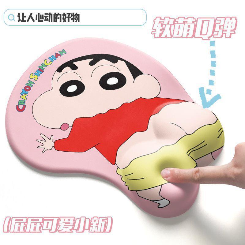 Protector de muñeca 3D lindos dibujos animados computadora portátil de oficina es memoria algodón muñeca de goma protector de muñeca de color sólido