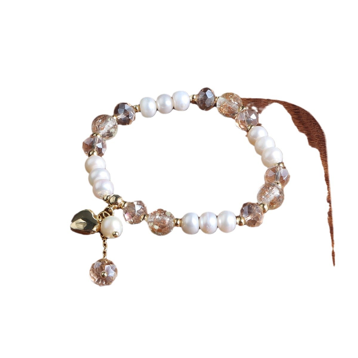 Organic crystal bracelet from pearl