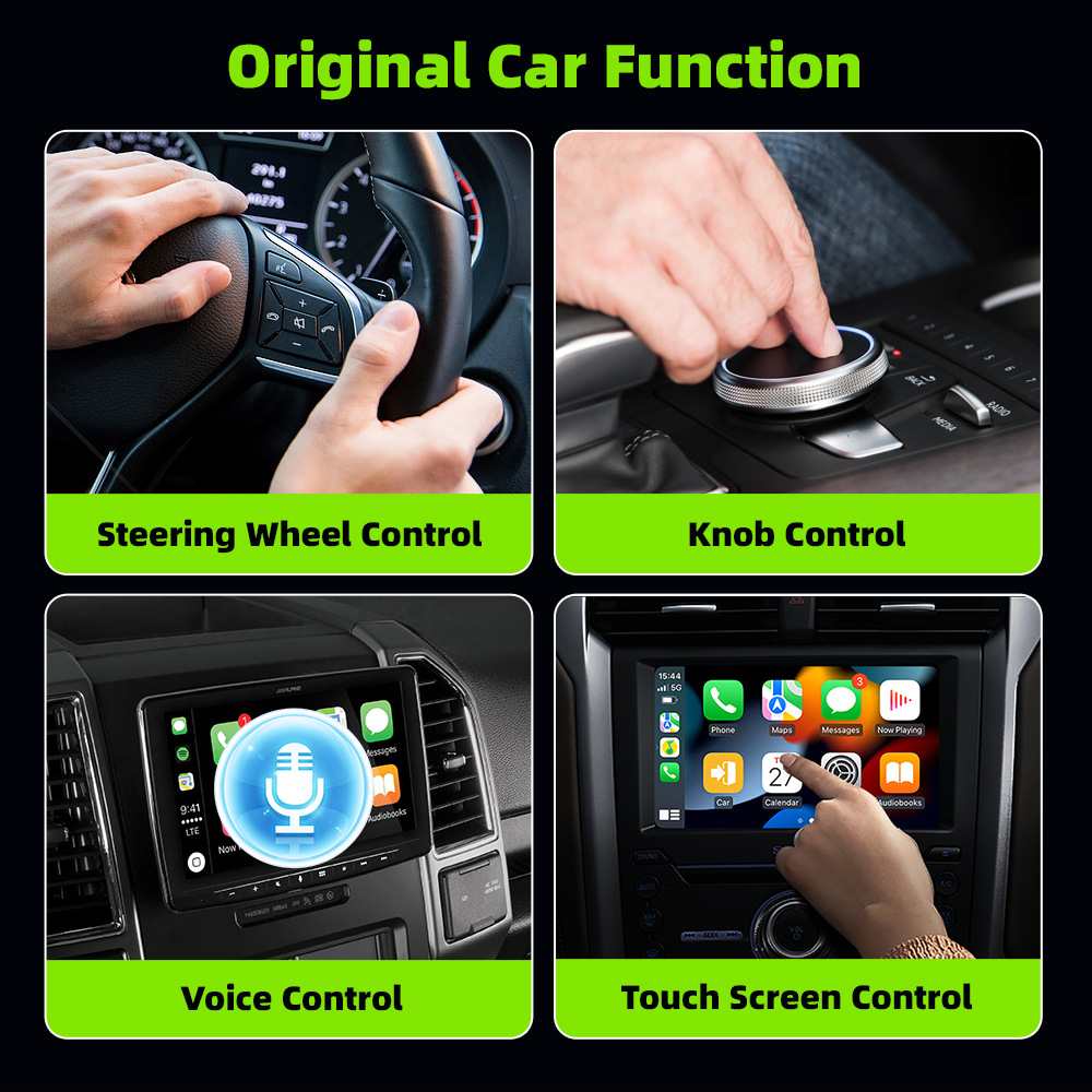 Wireless Carplay Car Box USB Smart Interconnect for Android and Iphone, Universal, No Wiring Required, High-Definition Screen Projection