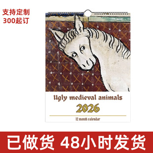 �羳Ugly Medieval Animals 2026Calendar���������o����2026�՚v