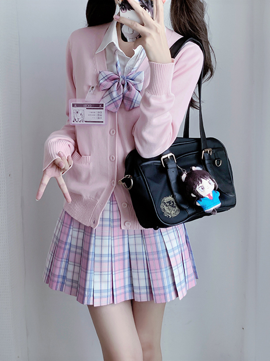 JK Uniform Spring Summer Slim Fit High Waist Pleated Skirt School-style Versatile Slimming Original Japanese Academic Style Skirt Set