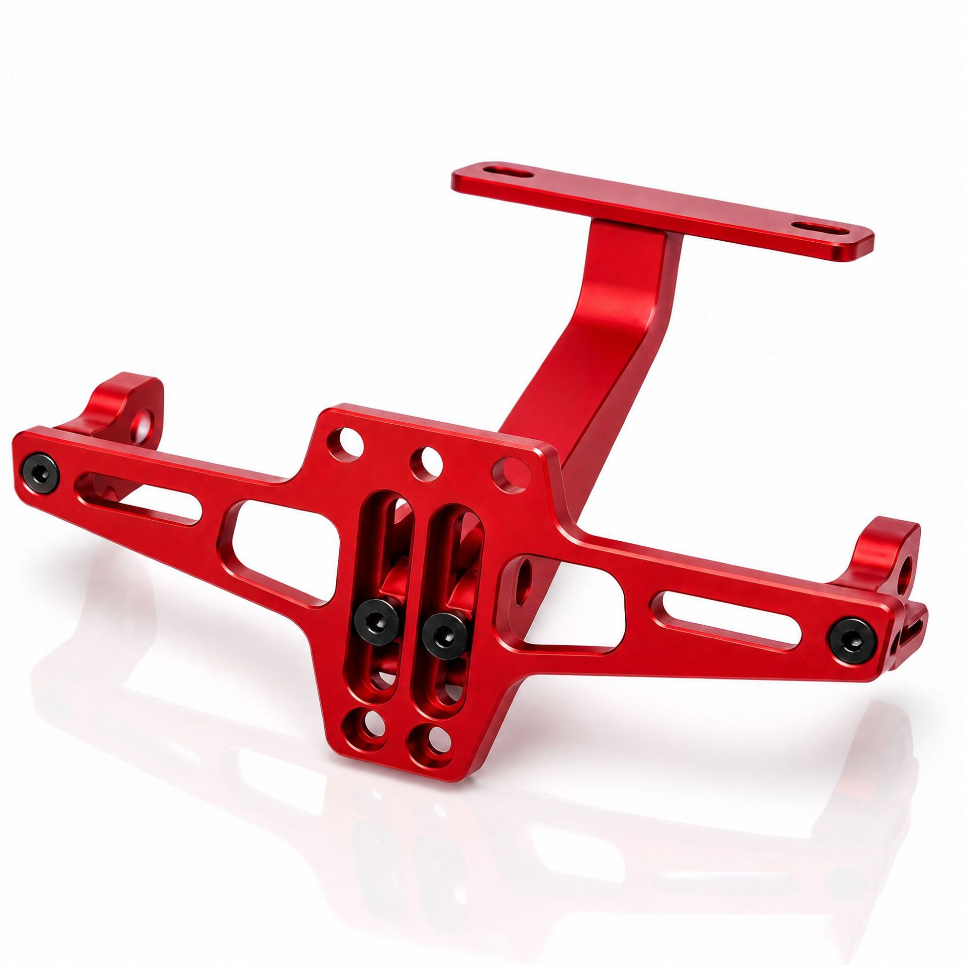 Motorcycle and aircraft rear license plate bracket, adjustable support bracket, CNC aluminum alloy universal car rack, modified electric vehicle accessories