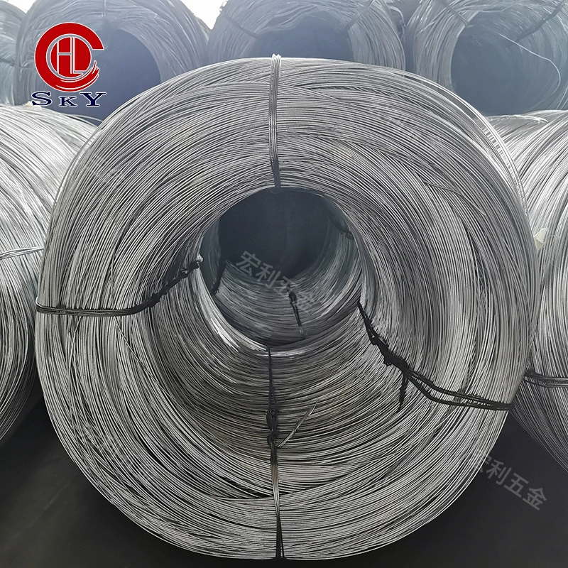 Промышленная Оцинкованная железная проволока Power Communication Горячеоцинкованная проволока с высоким содержанием цинка Провод из алюминиевого сплава для выпрямления зданий Антикоррозийная проволока