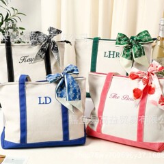 Etsyの人気刺繍金PODの代理刺繍ロゴのパーソナライズされた船は肩のキャンバスの手提げ袋を包む