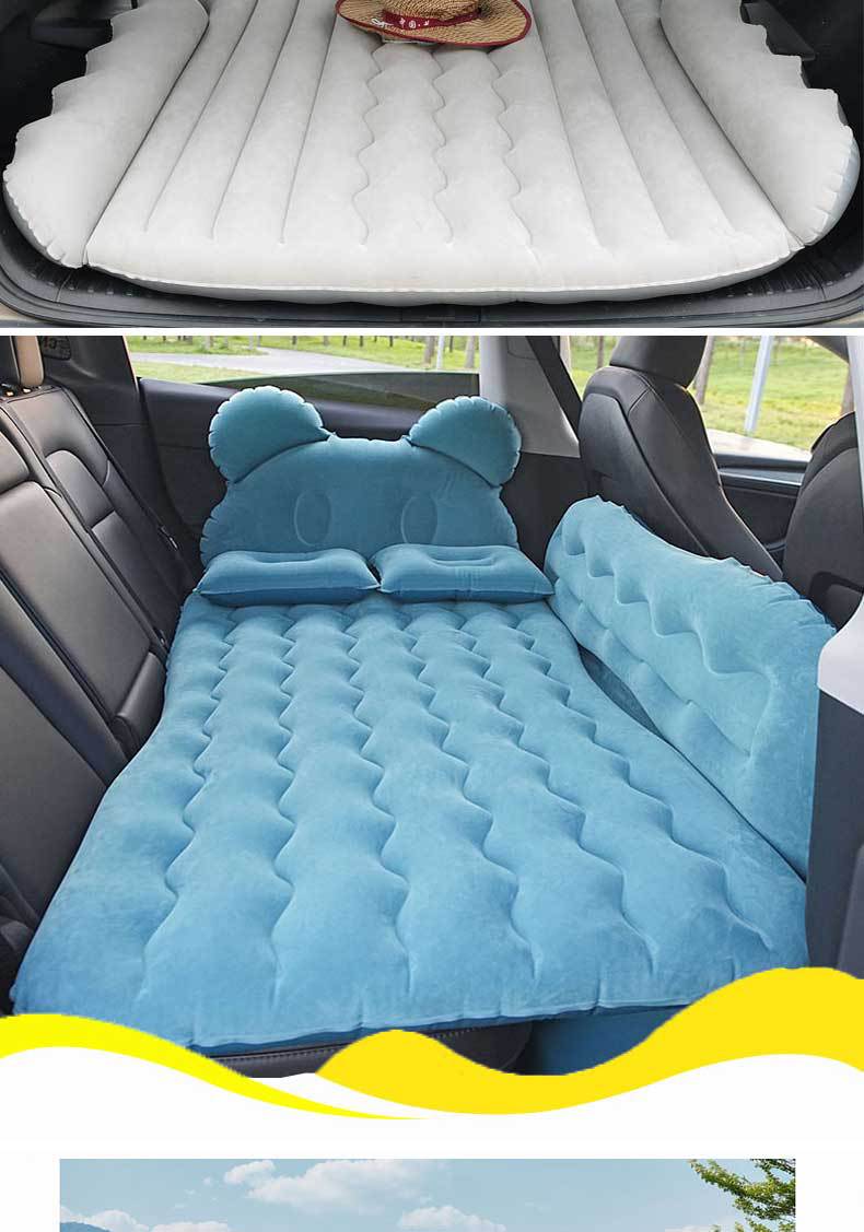 Car Inflatable Mattress Suv Car Trunk Air Mattress In-Car Sleeping Device Foldable Travel Bed for the Back Seat