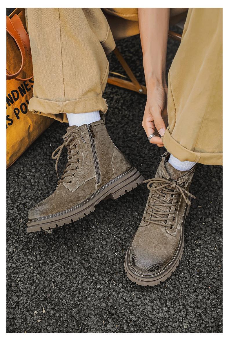 Martin Herren Desert Boots Gelb Englisches Design Arbeitsstiefel_voghion.com