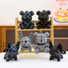 法斗摆件毛绒公仔暴力熊挂饰精品礼盒送男友礼物汽车钥匙挂件批发