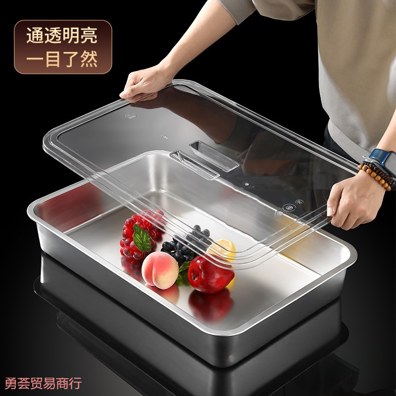 蓋付きステンレス製長方形野菜ボウル、仏具ボウル、ビュッフェサービングボウル、断熱テーブル、フードボウル|undefined