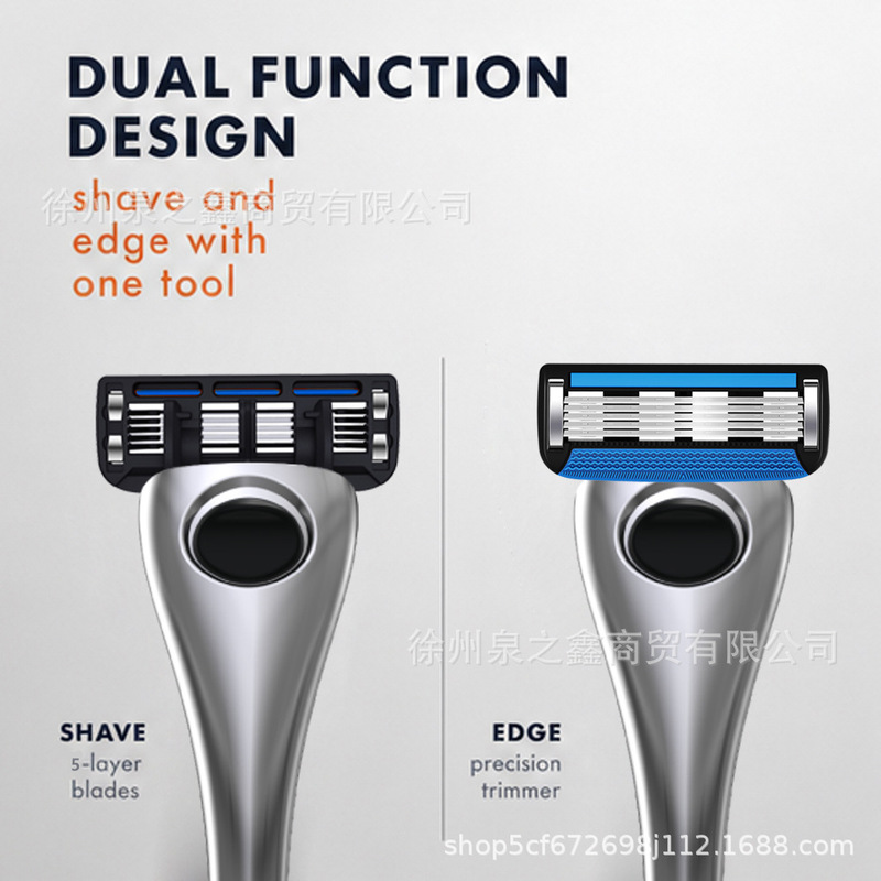 Men's Manual Razor with 5-Layer Progressive Floating Spot-Welded Blades Men's Manual Razor with 5-Layer Progressive Floating Spot-Welded Blades