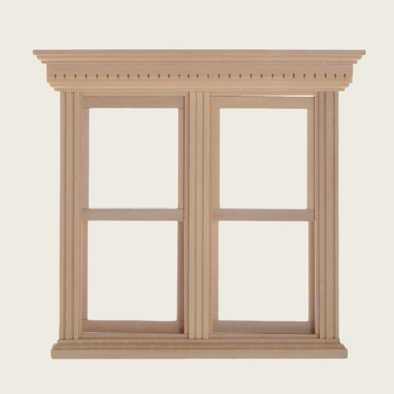 Миниатюрная мебель для кукольного домика, аксессуары для кукольного домика в масштабе 1/12, цвет натурального дерева, аксессуары для окон своими руками