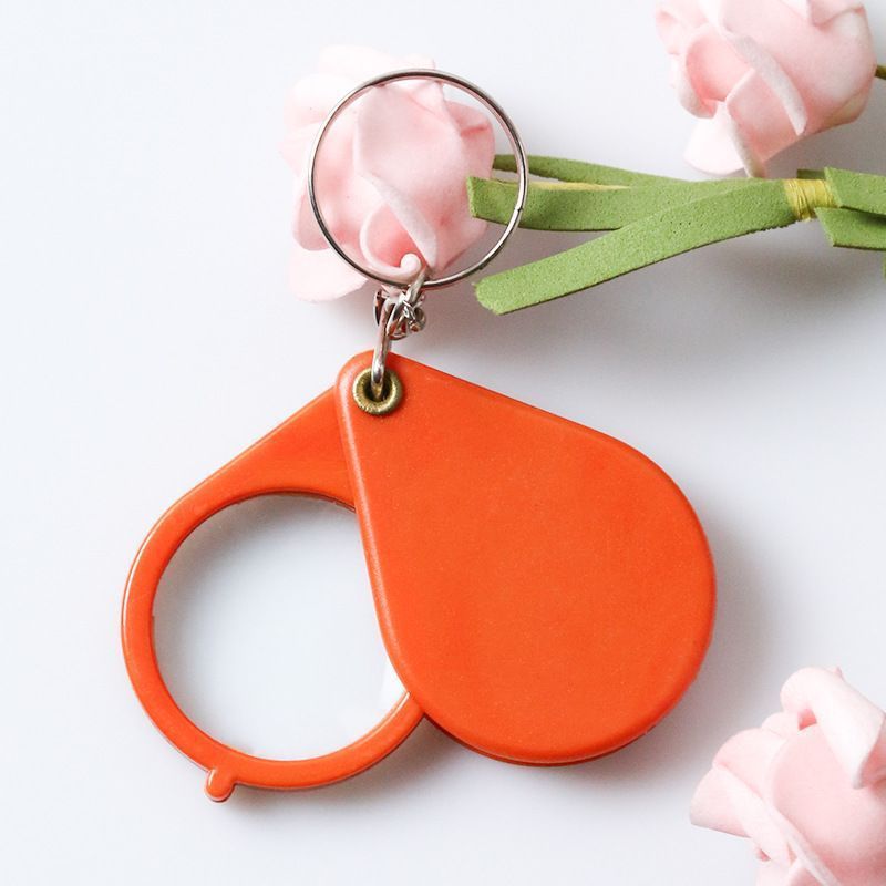 Keychain Foldable Magnifier Portable Elderly-Specific Mini Small Children Kindergarten Student High-Definition Hanger