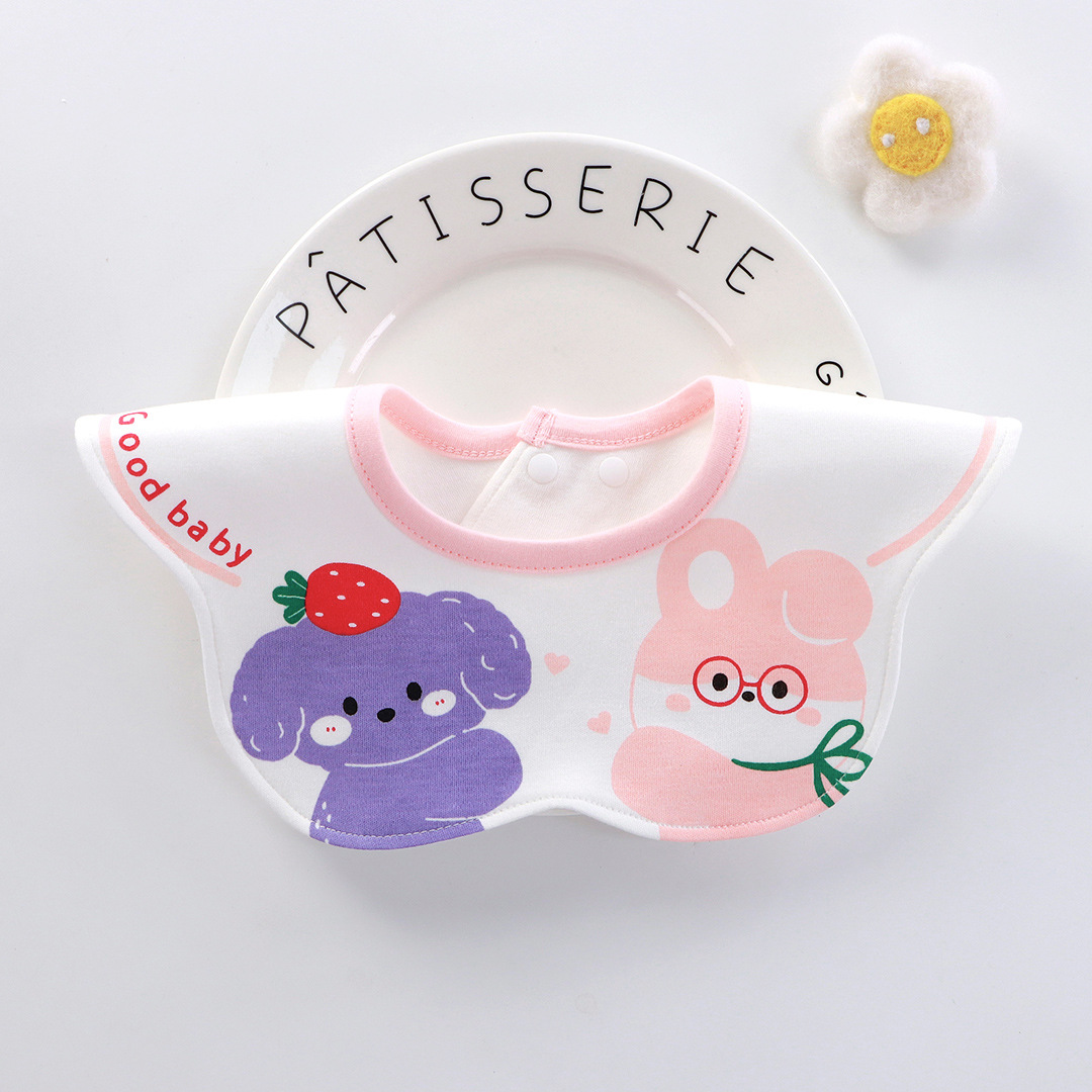 Babero para bebé toalla de saliva para bebé algodón impermeable recién nacido a prueba de vómitos babero para comer 360 grados rotación primavera y verano