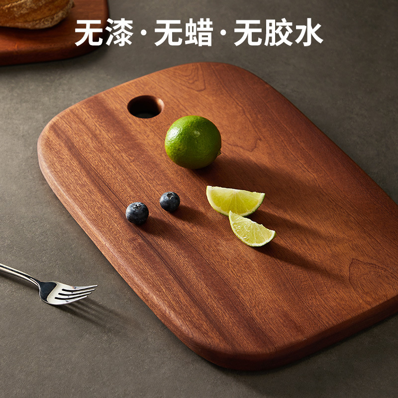 代发包邮乌檀木椭圆菜板实木整木牛排面包板水果砧板家用切菜板|undefined