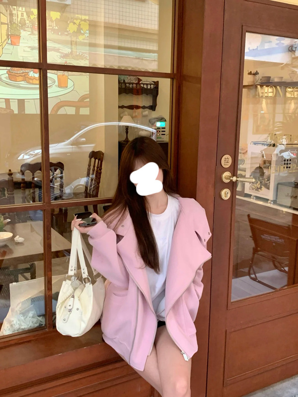 山东即墨卫衣美式外套女初秋2025新连帽巨好看宽松韩系小个子穿搭|undefined