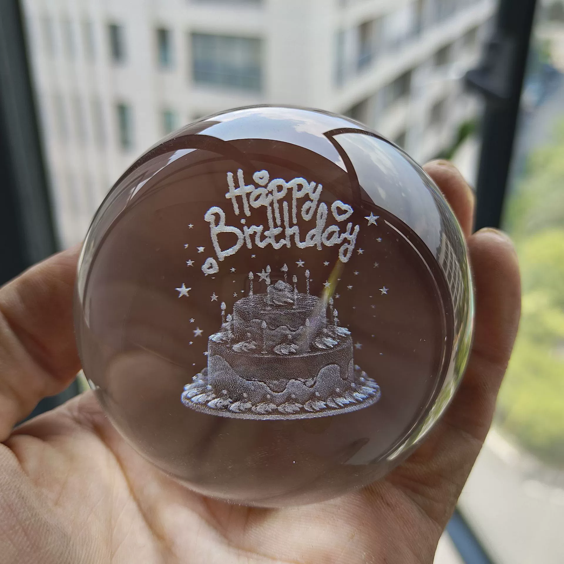 3D прозрачная хрустальная сфера Облака, Земля Звезда Небо Пилюли изделия Ремесла Под подарки Офис Лазер Сиденье Конор Луна Маятник/Маятник?