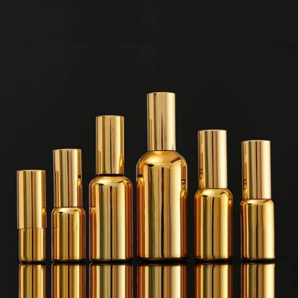 电镀金色银色精油瓶玻璃滴管瓶瓶化妆品精华原液分装瓶喷雾细雾瓶