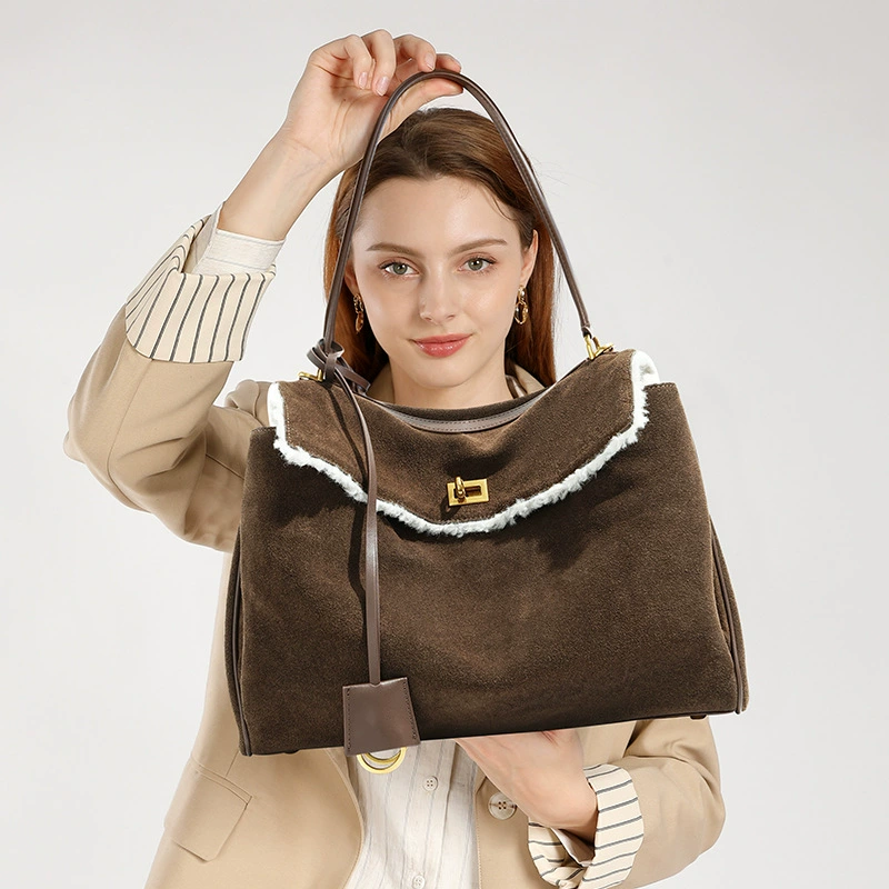 Purse, leather shoulder bag, high-quality style