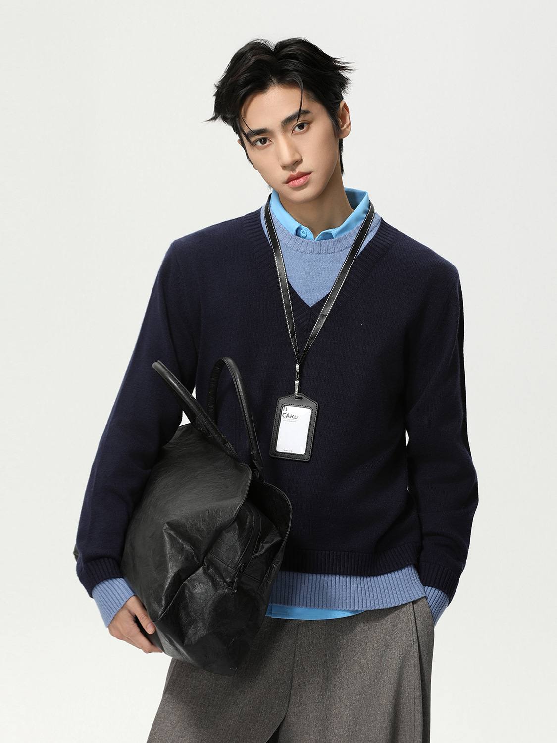 MTLCLOTHES Hombres| Coreana capa de doble estilo chaqueta casual de manga larga camisa de punto