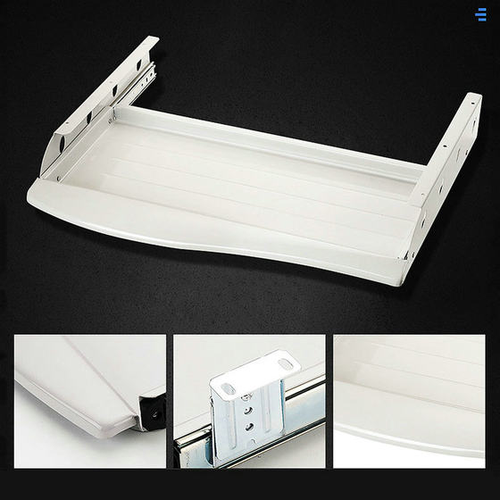 Punch-free desk computer steel mute smooth bottom support keyboard bracket guide rail track slide support rack