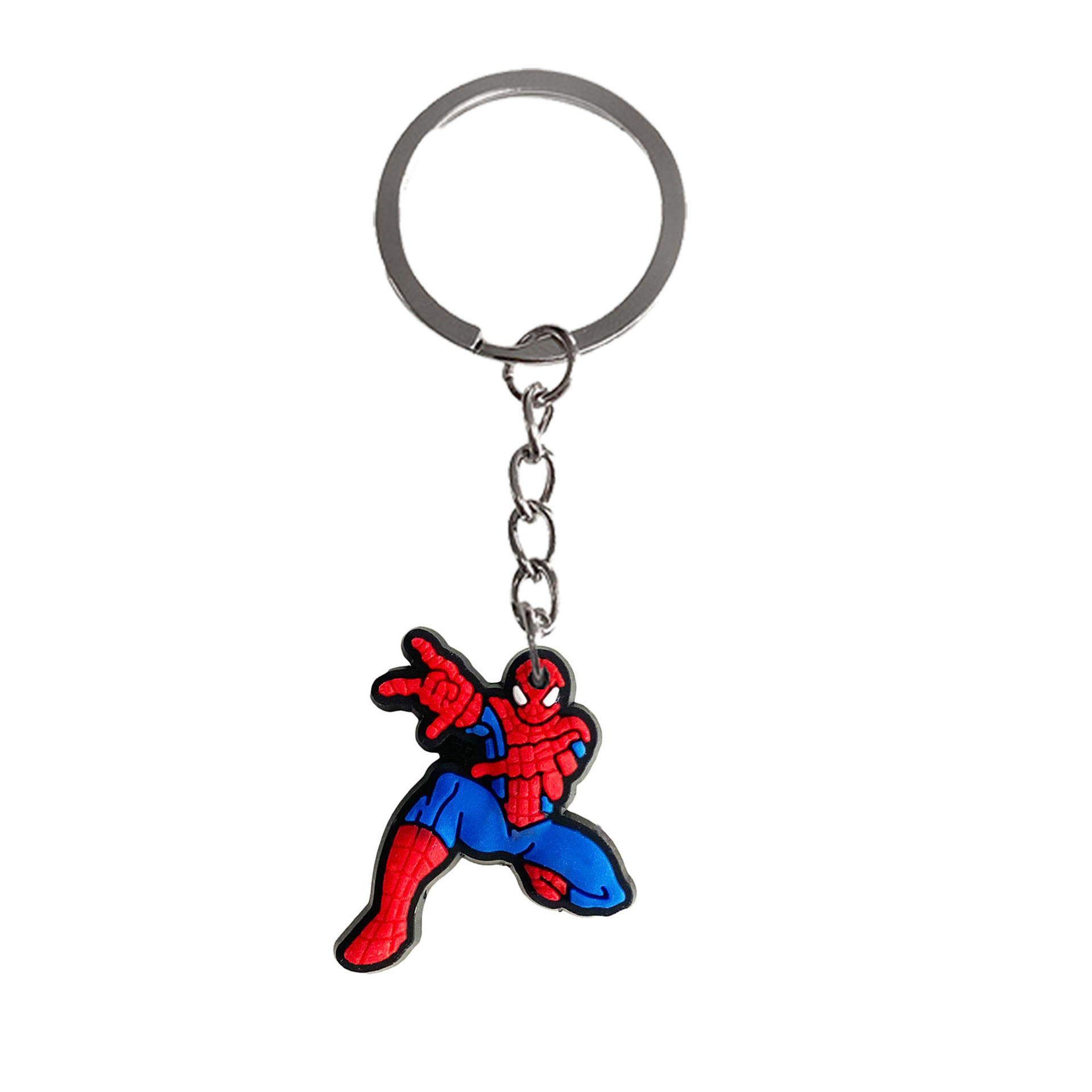 Spider-Man llavero adornos PVC de goma suave llavero accesorios DIY llavero pequeño regalo llavero colgante