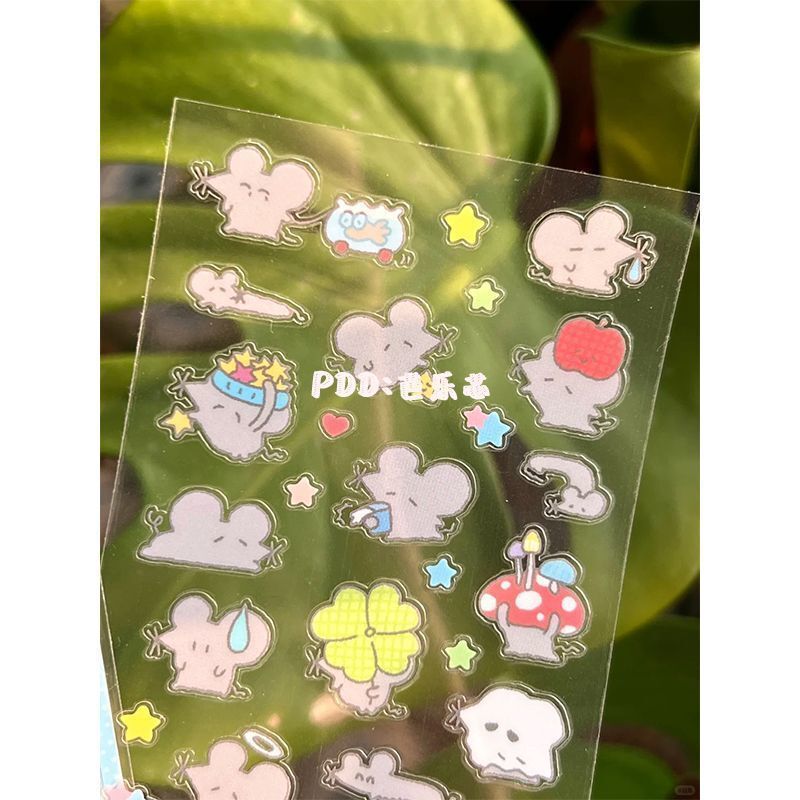 Rat King Jelly Stickers Tablet Journal Material Cute Collage Decoration DIY Picture Book Phone Self-Adhesive Rat King Jelly Stickers Tablet Journal Material Cute Collage Decoration DIY Picture Book Phone Self-Adhesive