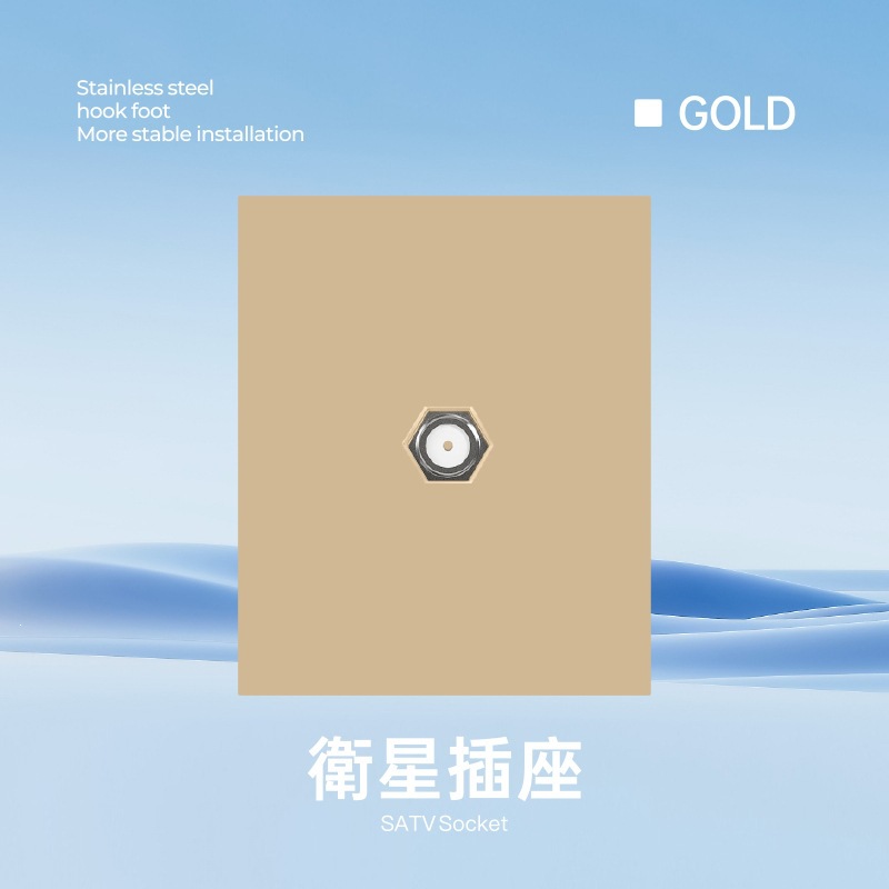 Interruptor y Tomacorriente de Pared Ultrafino Estándar Europeo de Bronce de Estaño y Fósforo Mecánico para Pared image 19