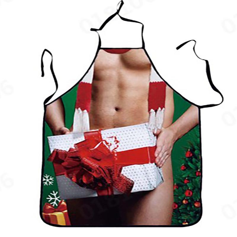Muscle hombres cintura sexy bikini encaje Navidad Festival de dibujos animados pareja partido Amazon nuevo delantal