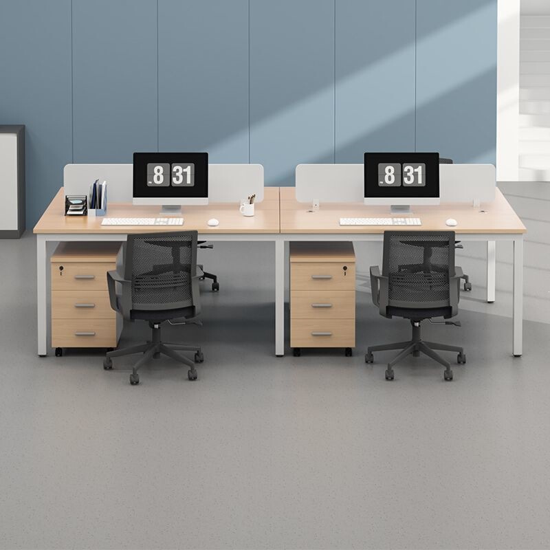 Multi-Person Employee Office Desk and Chair Set, Modern Minimalist Office Partition Workstation, Complete Set of Computer Desk and Chairs Multi-Person Employee Office Desk and Chair Set, Modern Minimalist Office Partition Workstation, Complete Set of Computer Desk and Chairs