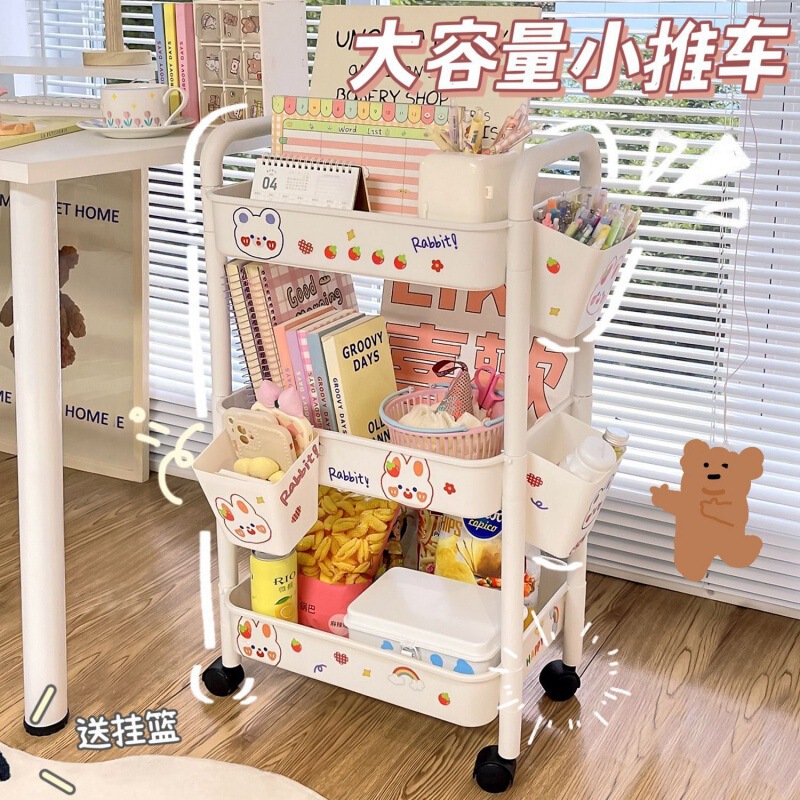 美容院専用カート美容車三階理髪店美髪ネイルアート手押しツール車収納棚|undefined