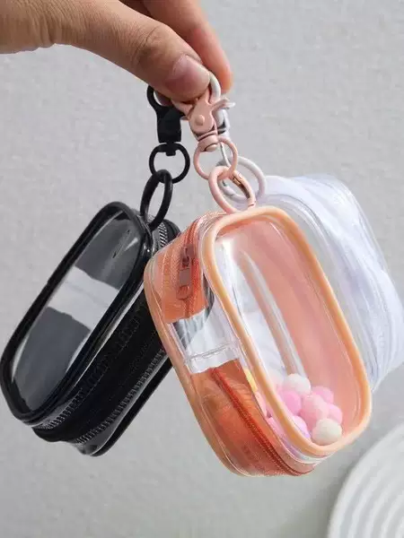 Labubu Bubble Mart Stroller Bag Pvc High-Transparency 3D Display Bag for Toys Blind Box Display Box Data Cable Charger