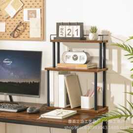 跨境铁木艺桌面多层收纳架 厨房调料架多用途桌面收纳架
