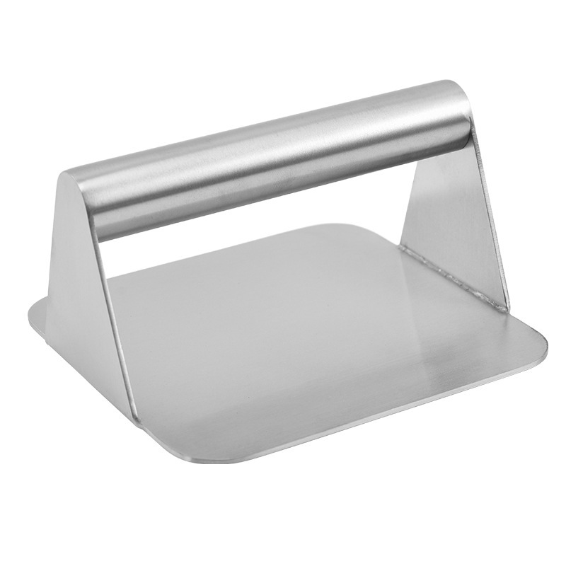Prensa Manual para Hamburguesas 410 de Acero Inoxidable Redonda para Cocina image 6