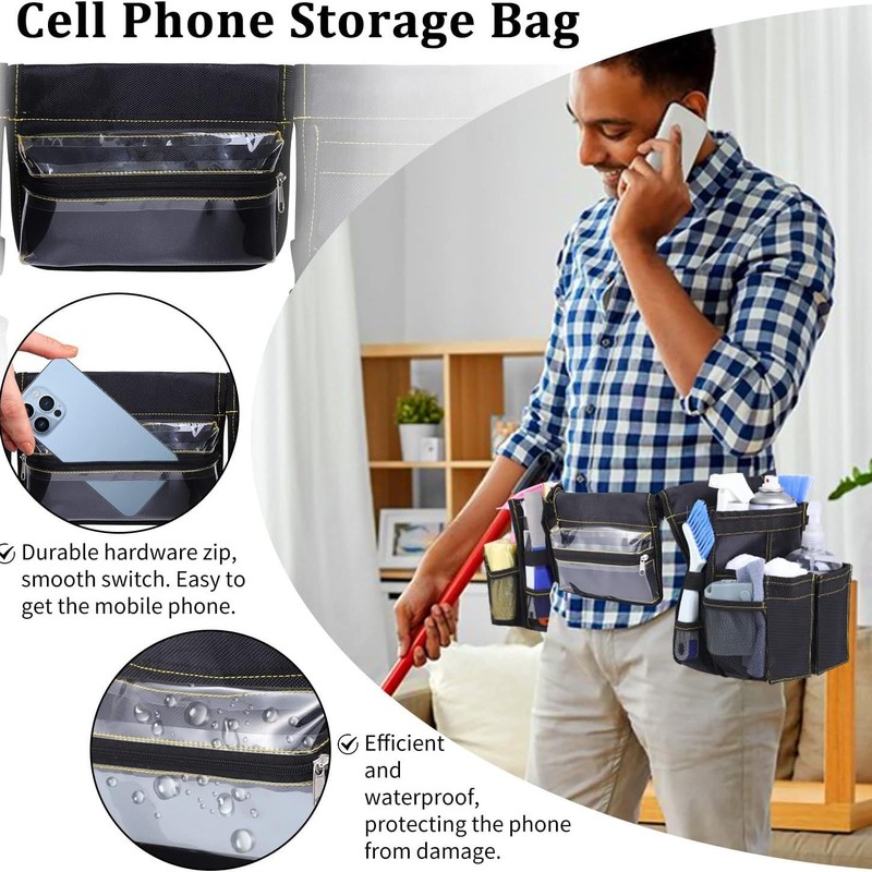 Amazonクリーニングベルトツールバッグウエストエプロンポケット付きクリーニング用品Clean belt apron|undefined
