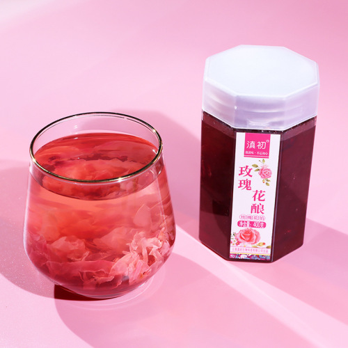 Rose Jam Commercial Cold Beverage Ingredient Small Bottle Jam Milk Tea Special Ice Powder Ingredients Wholesale Yunnan Rose Jam