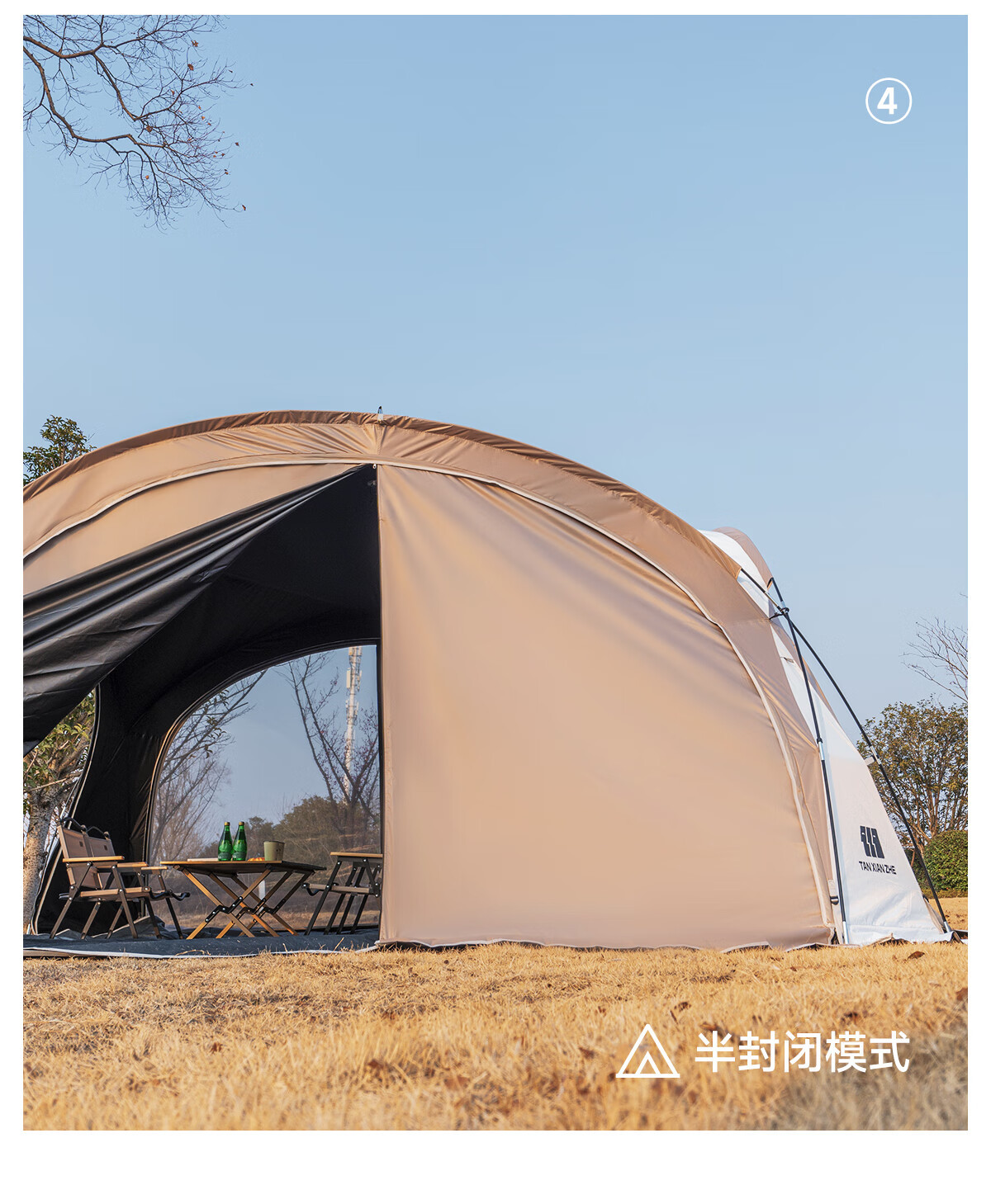 Explorer Vinyl Dome Canopy Tent Outdoor Rainproof Overnight Camping Gear Complete Set Sunshade Shelter