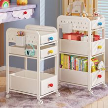 书包书本架可移动滑轮置物架收纳家用零食桌下落地小推车多层学生