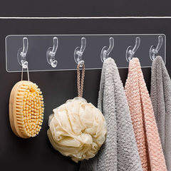 Bold crystal hooks with invisible adhesive, wall-mounted and floor-mounted hole-free hooks, continuous row hooks